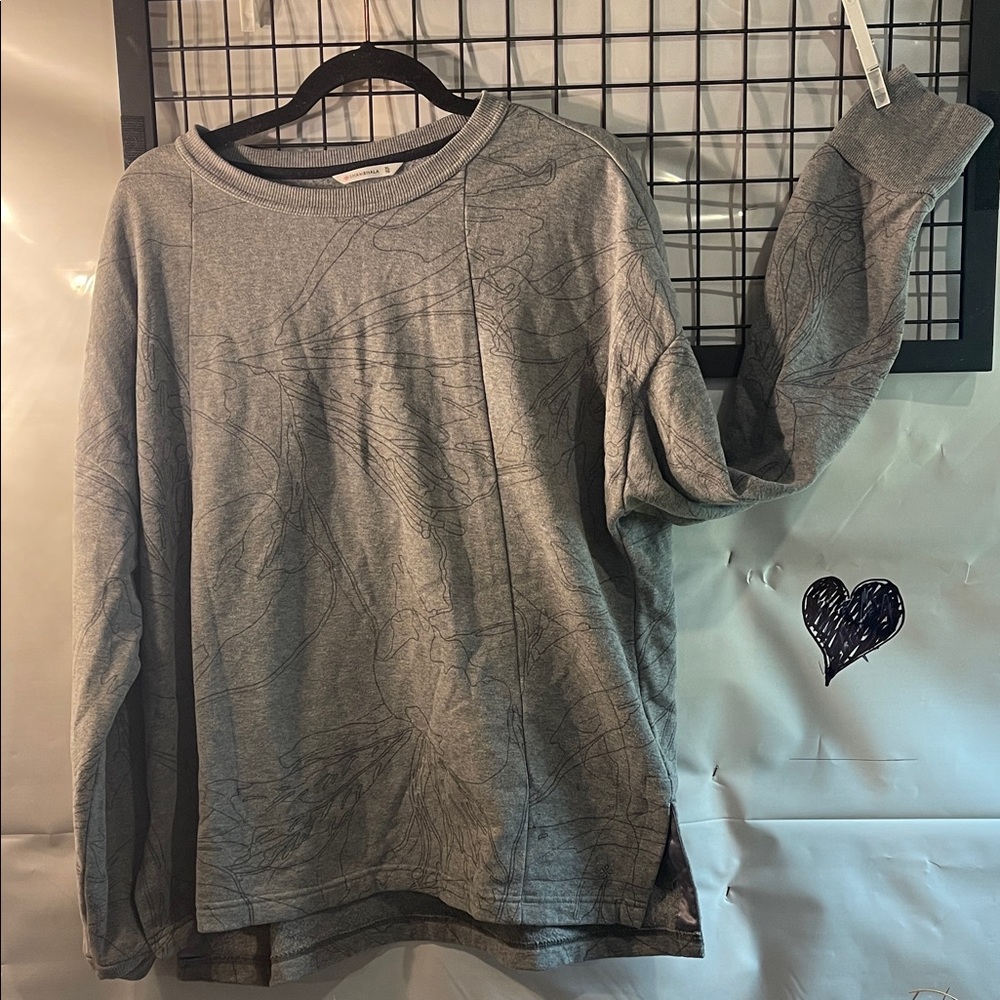 Shambhala - Gray Sweatshirt with Graphic Design